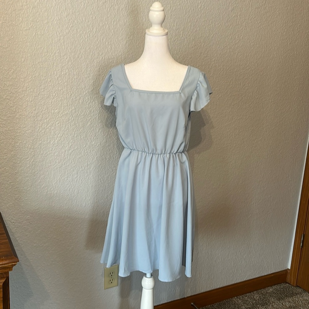 Sky Blue dress- Easter, Spring, baby shower
Size L Color